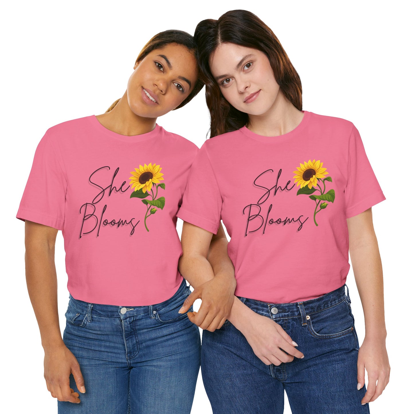 She Blooms Sunflower Graphic Tee - Pearl & Wings