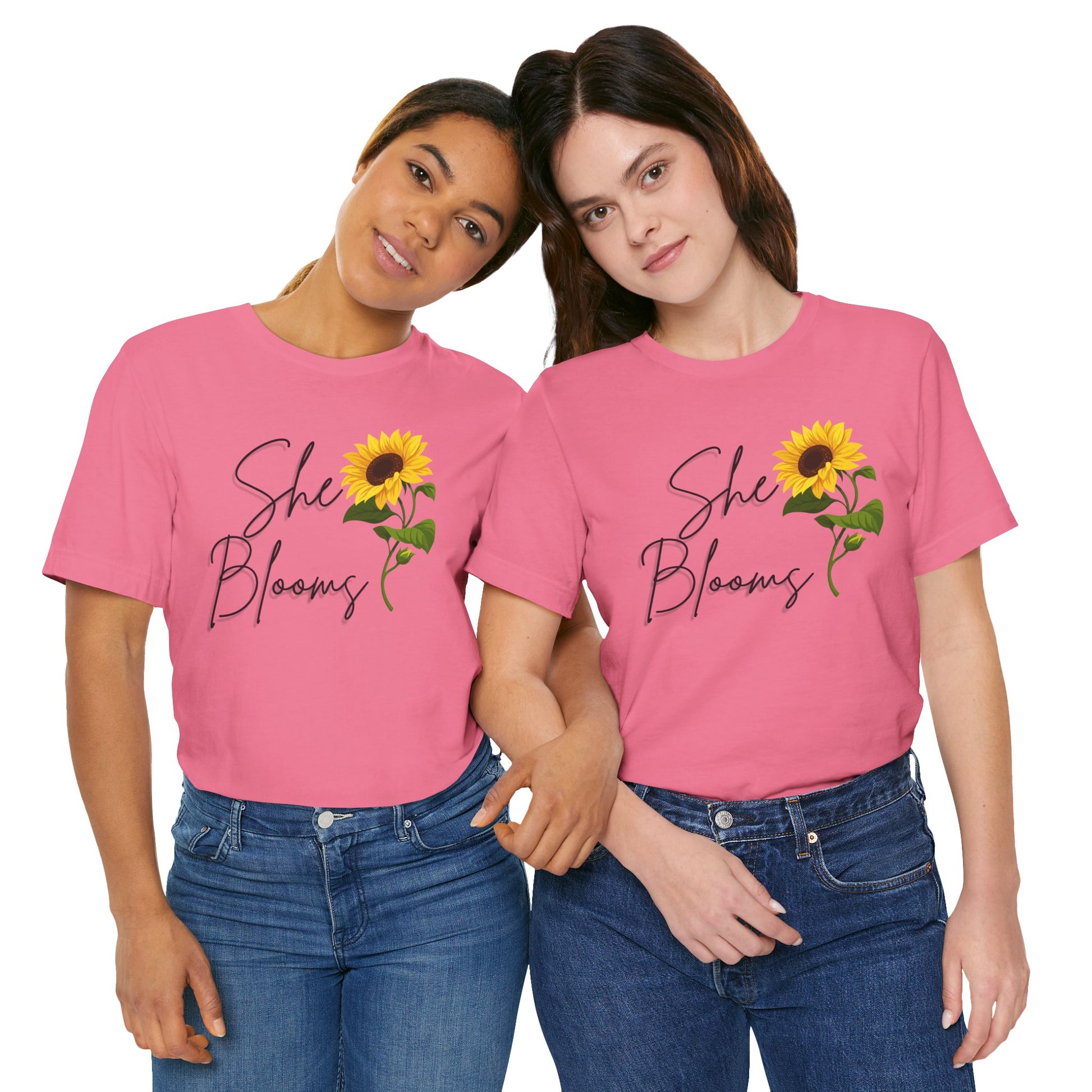 She Blooms Sunflower Graphic Tee - Pearl & Wings