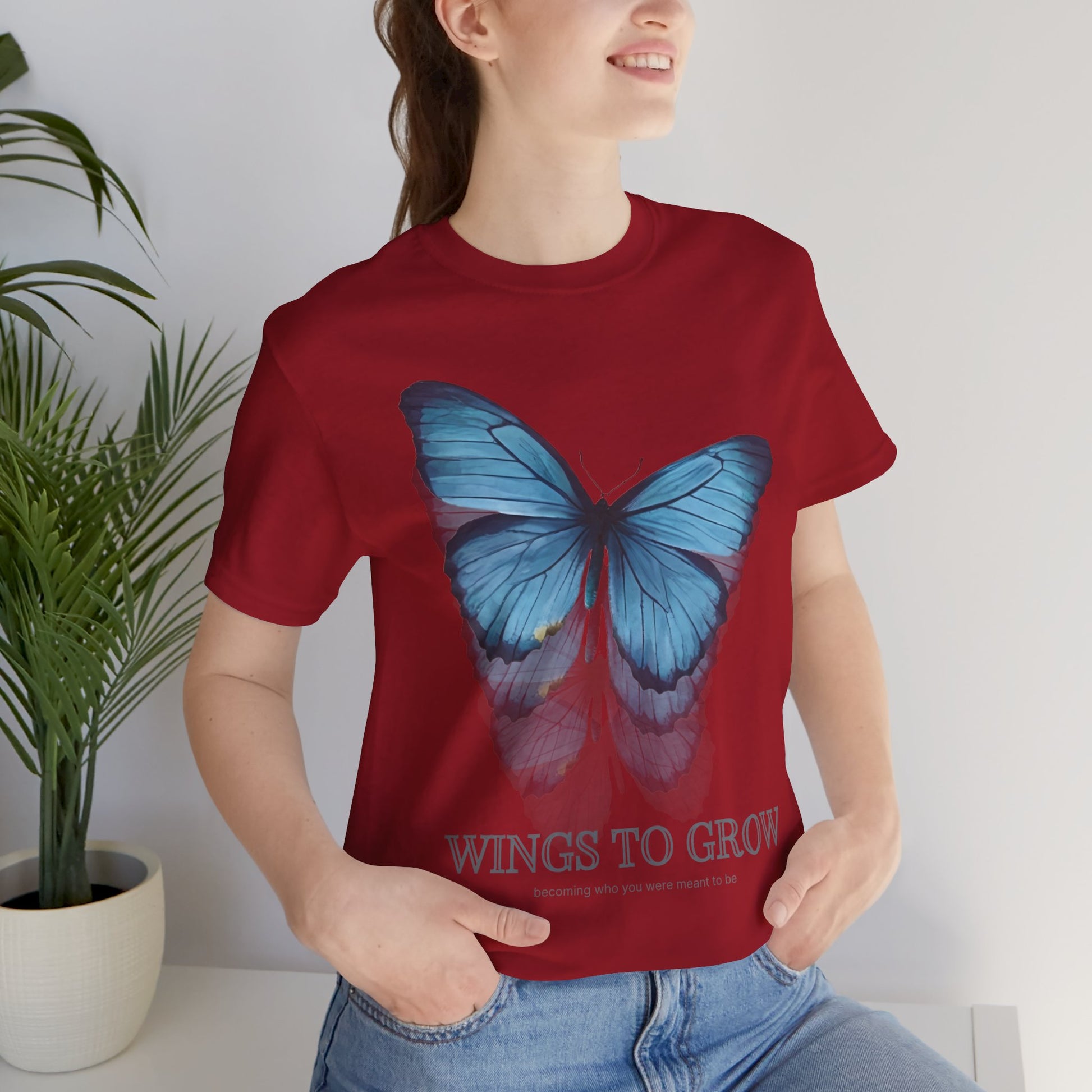 Wings to Grow Butterfly Graphic Tee - Pearl & Wings