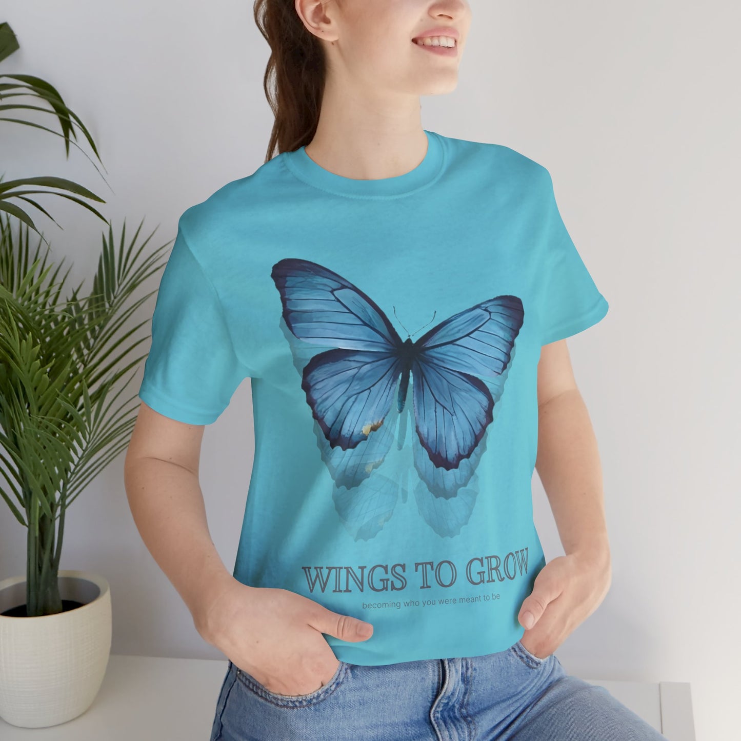 Wings to Grow Butterfly Graphic Tee - Pearl & Wings