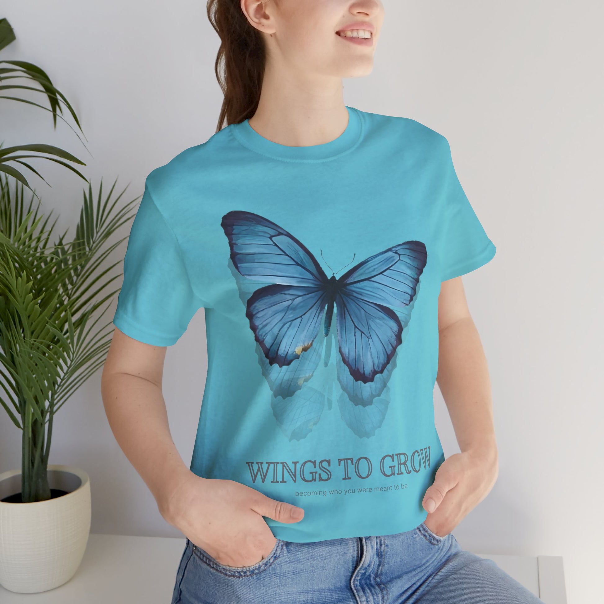 Wings to Grow Butterfly Graphic Tee - Pearl & Wings