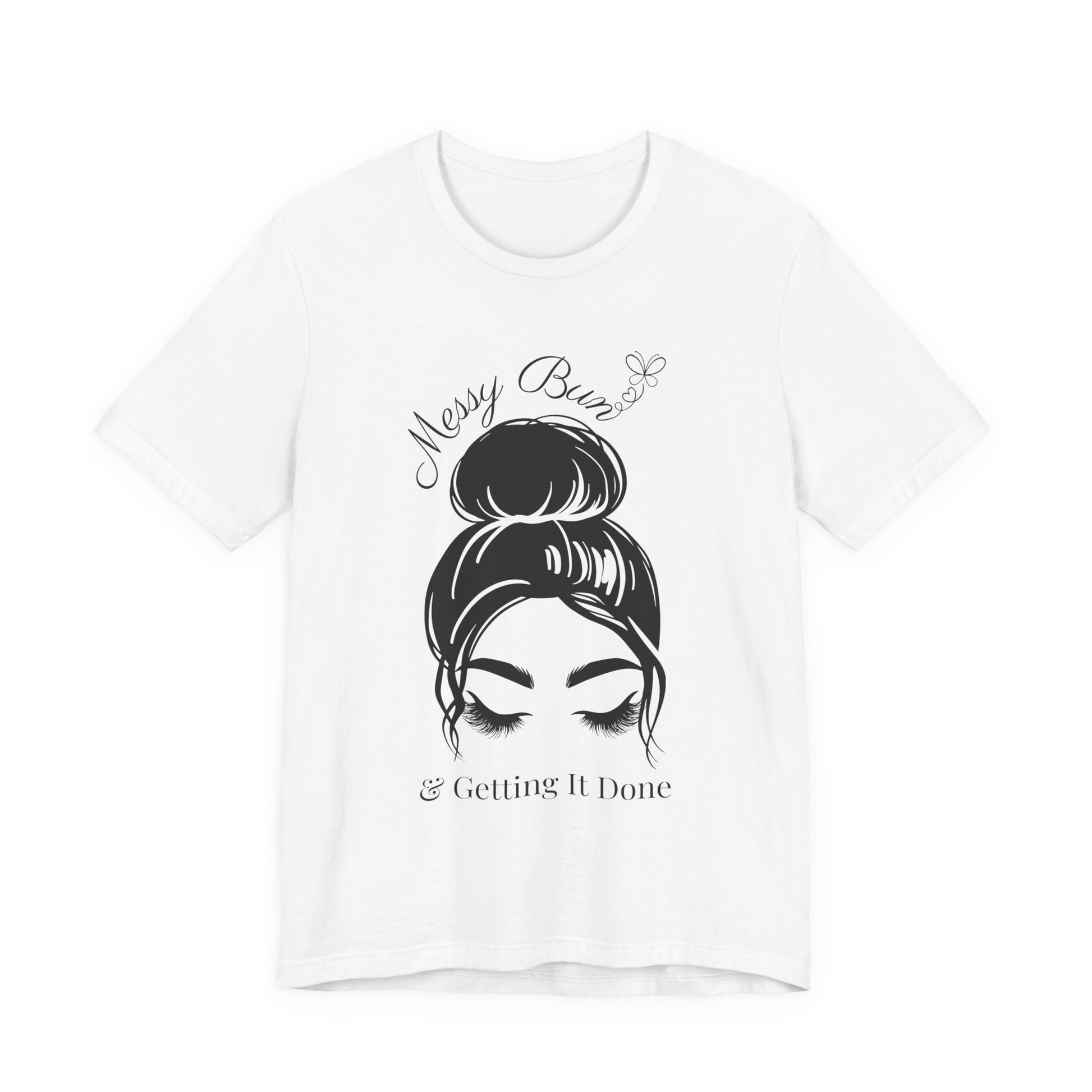 Messy Bun & Getting It Done Graphic Tee - Pearl & Wings