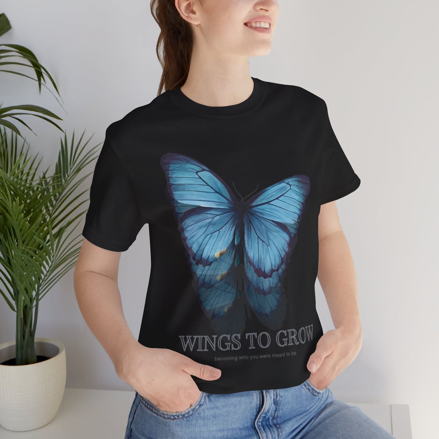 Wings to Grow Butterfly Graphic Tee - Pearl & Wings