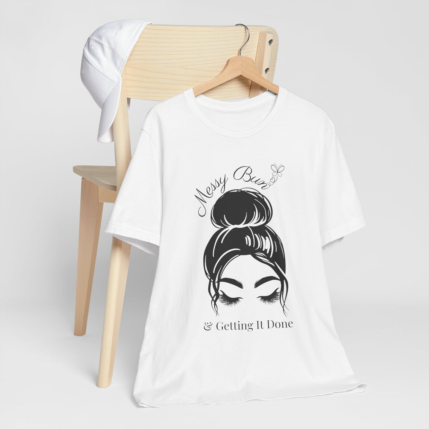 Messy Bun & Getting It Done Graphic Tee - Pearl & Wings