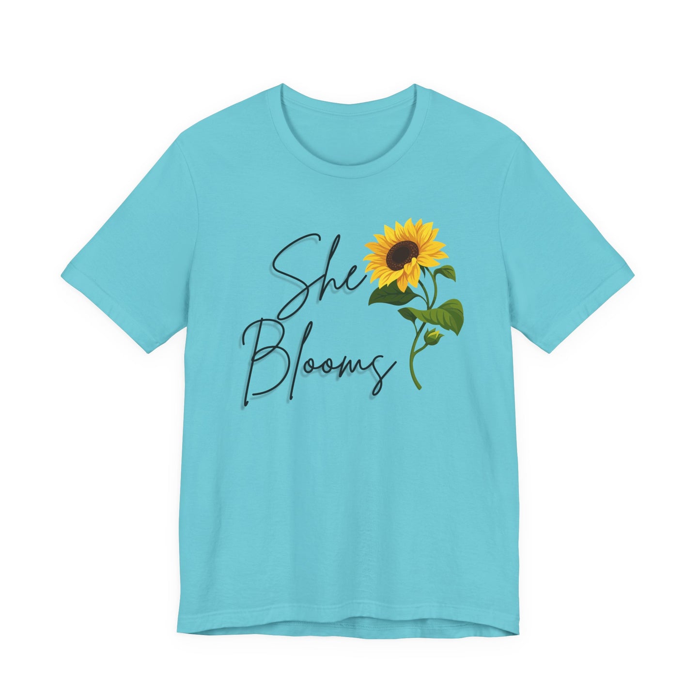 She Blooms Sunflower Graphic Tee - Pearl & Wings