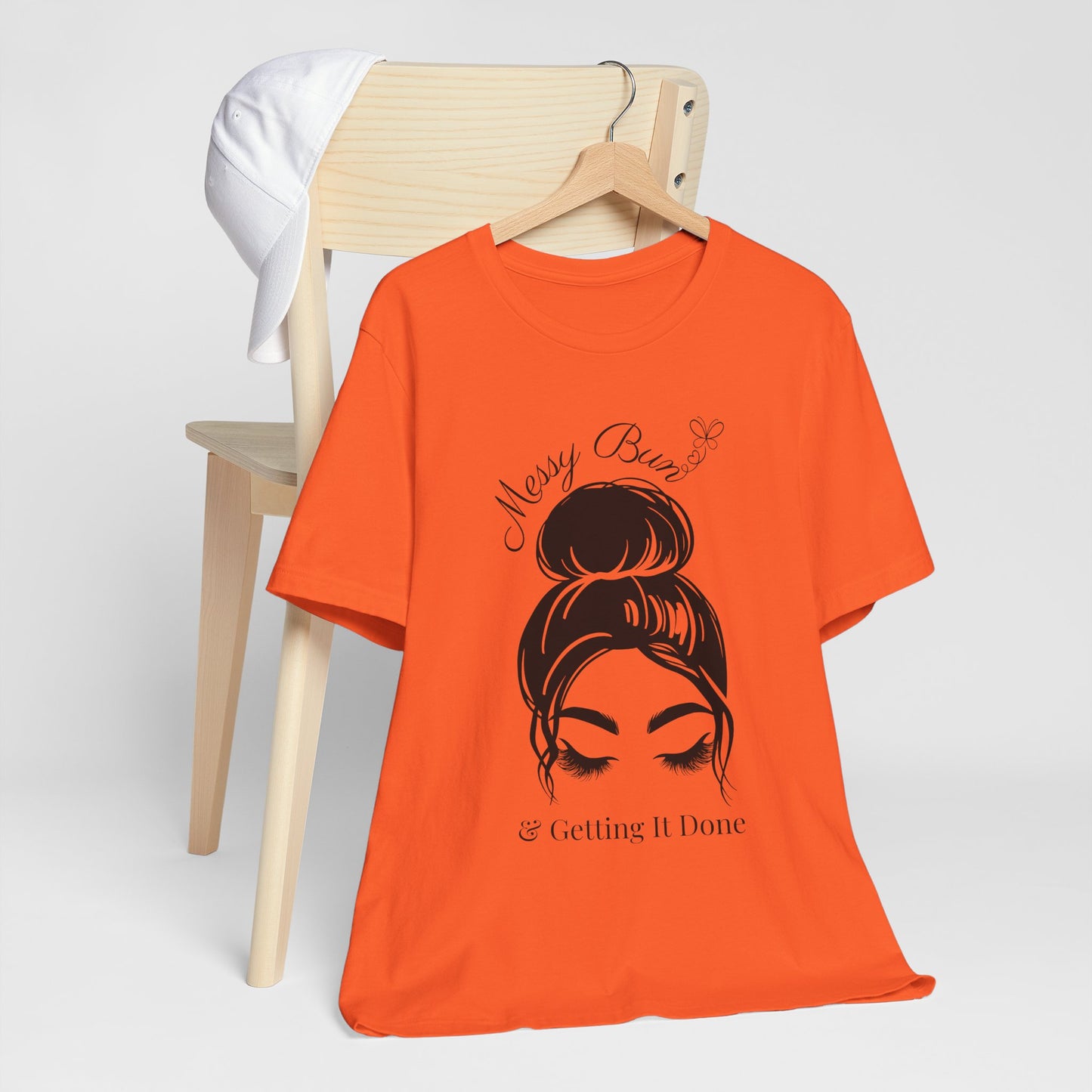 Messy Bun & Getting It Done Graphic Tee - Pearl & Wings