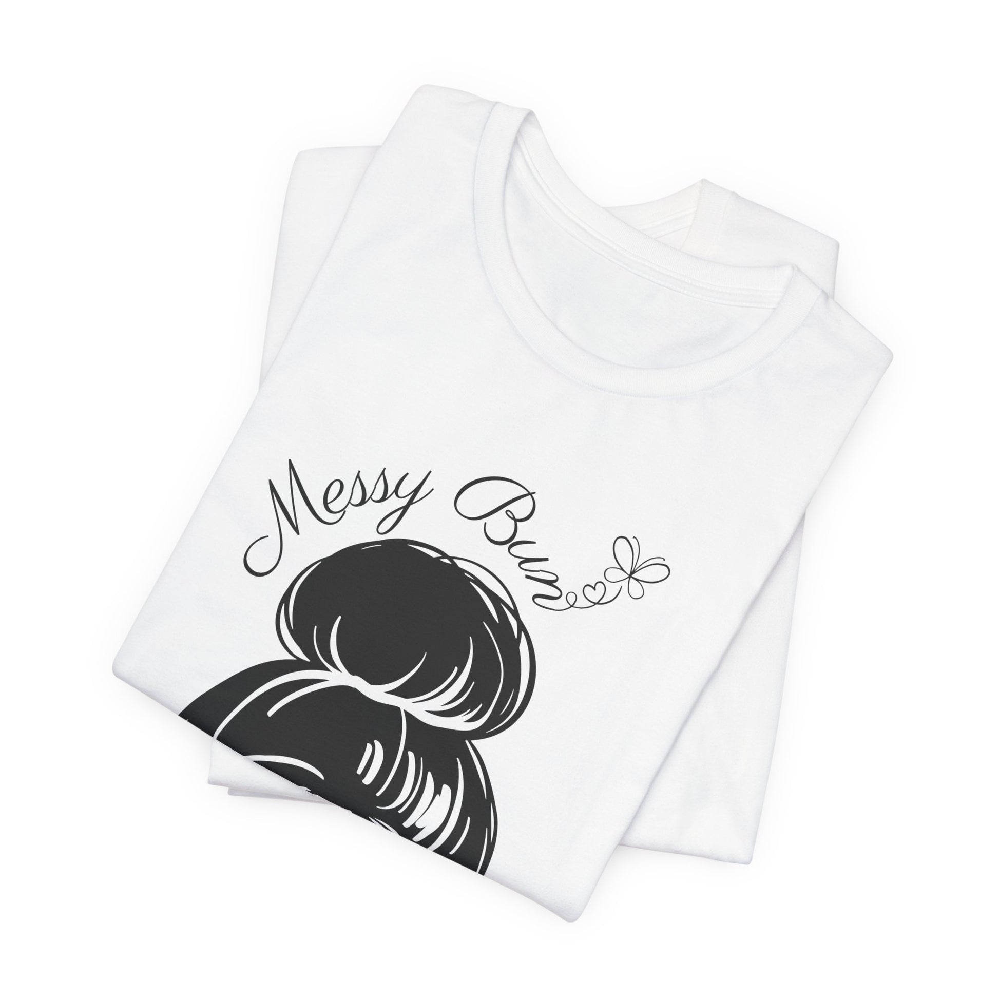 Messy Bun & Getting It Done Graphic Tee - Pearl & Wings