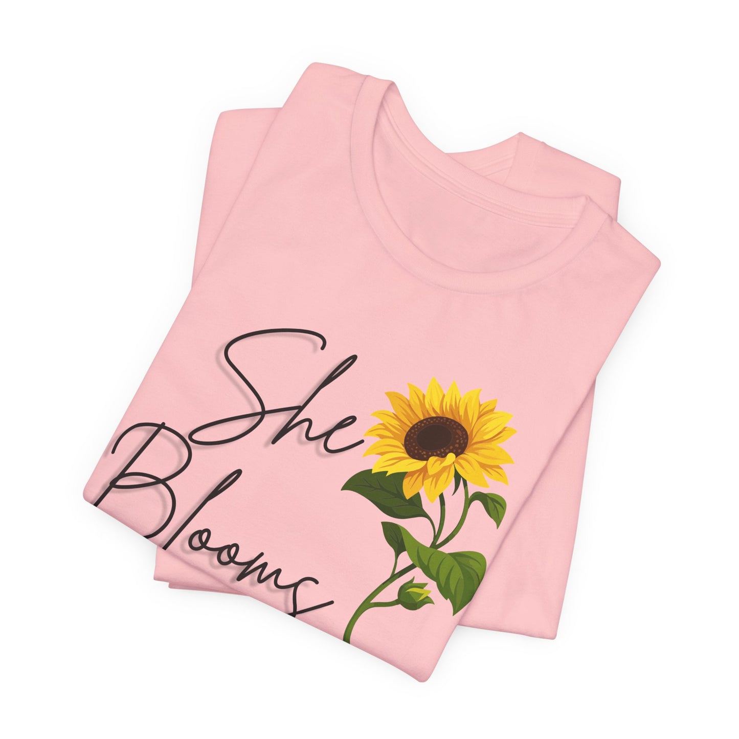 She Blooms Sunflower Graphic Tee - Pearl & Wings