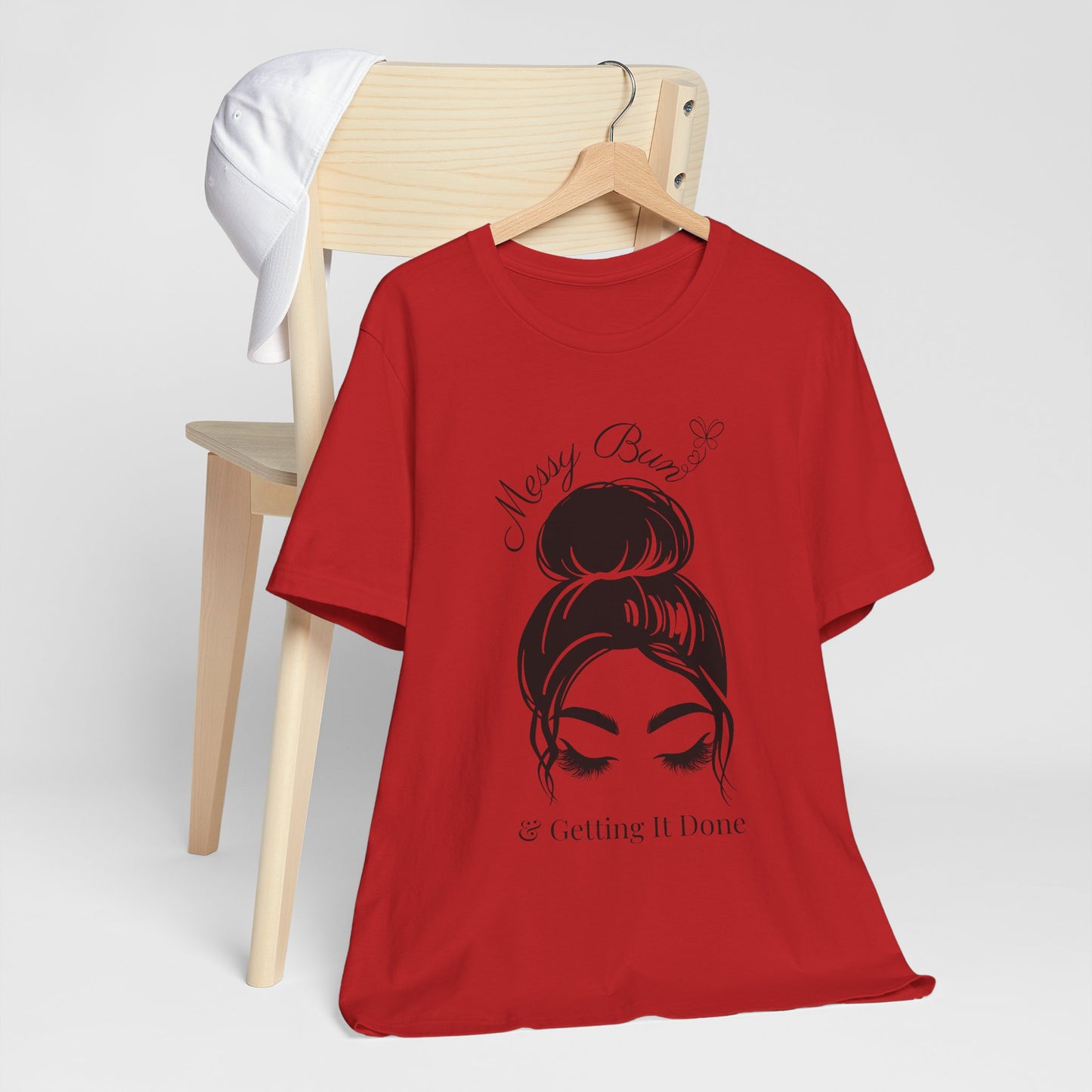 Messy Bun & Getting It Done Graphic Tee - Pearl & Wings