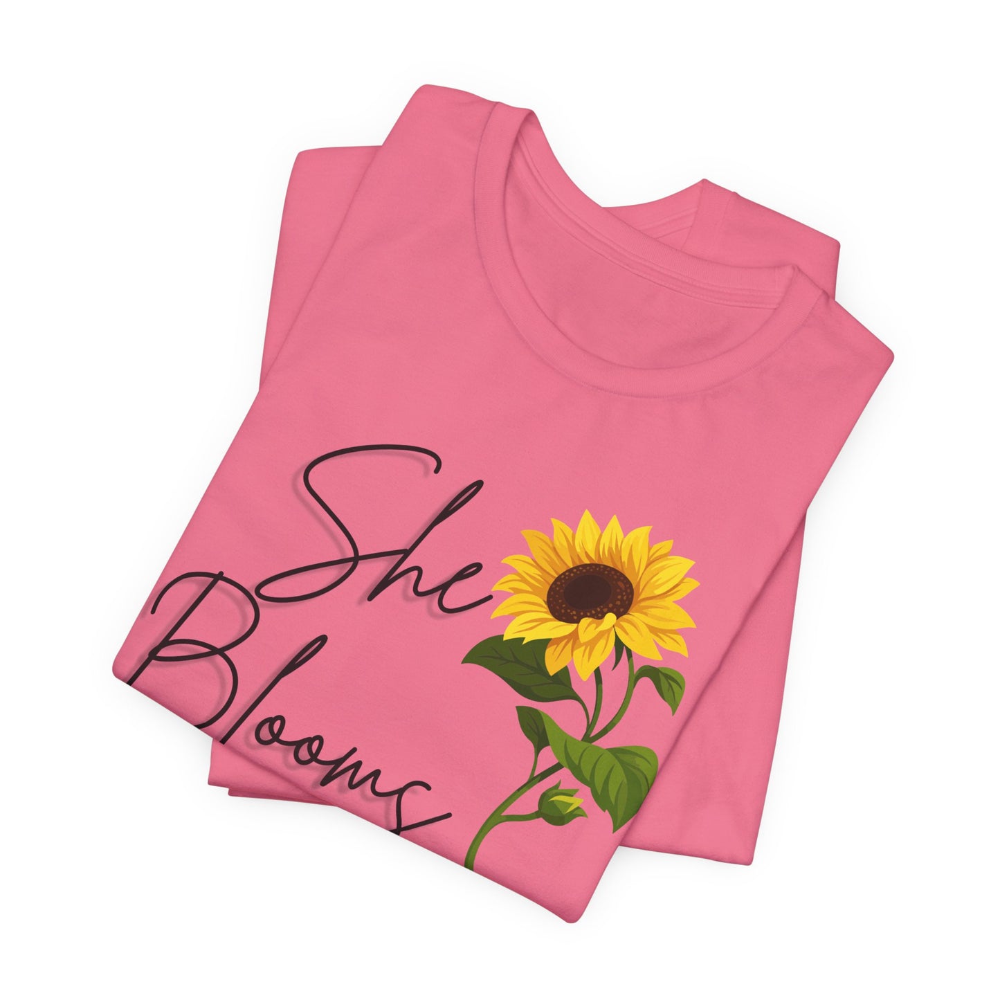 She Blooms Sunflower Graphic Tee - Pearl & Wings