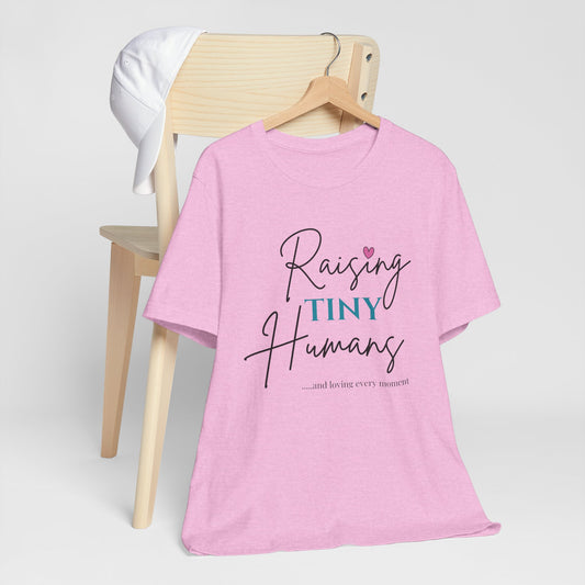 Raising Tiny Humans Graphic Tee - Silver - Pearl & Wings