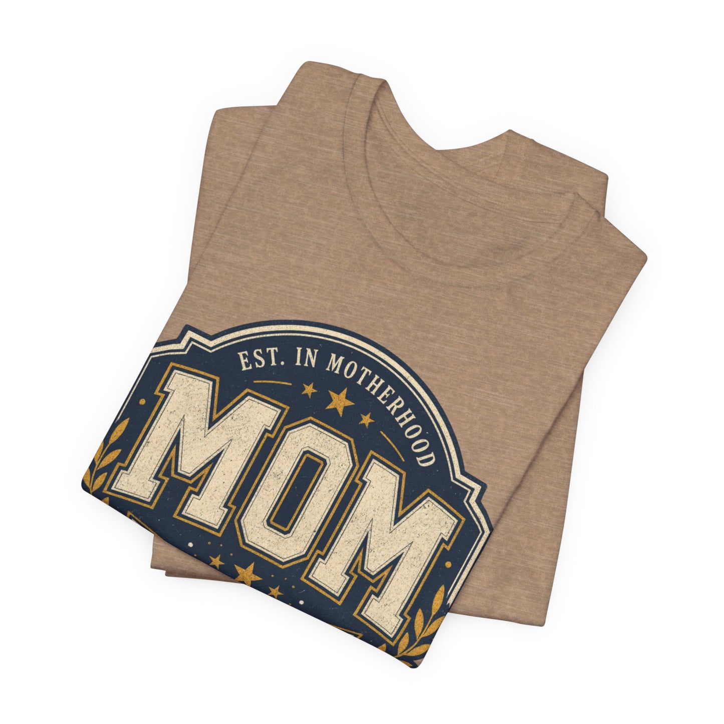 Mom Vintage Emblem Tee — "Grace Over Perfection" Mother's Day Shirt - Pearl & Wings