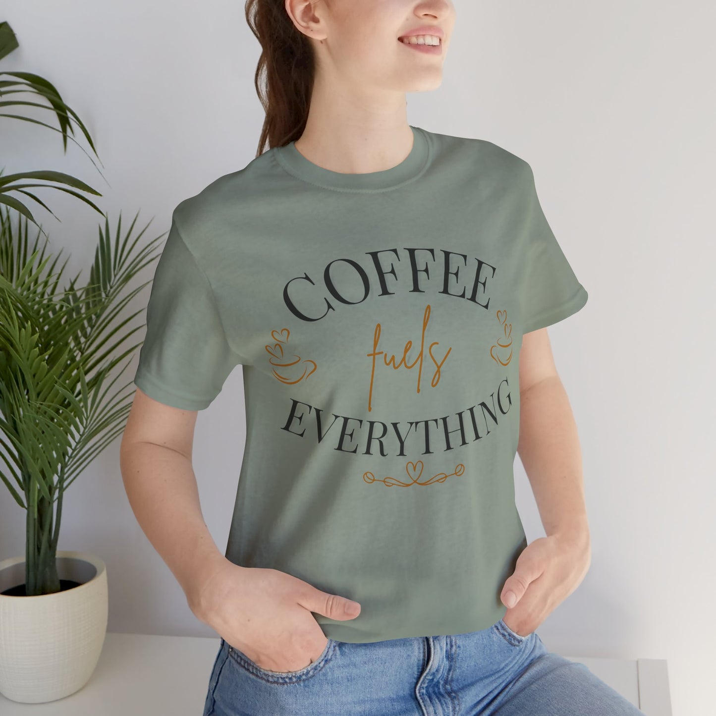 Coffee Fuels Everything Graphic Tee - Pearl & Wings