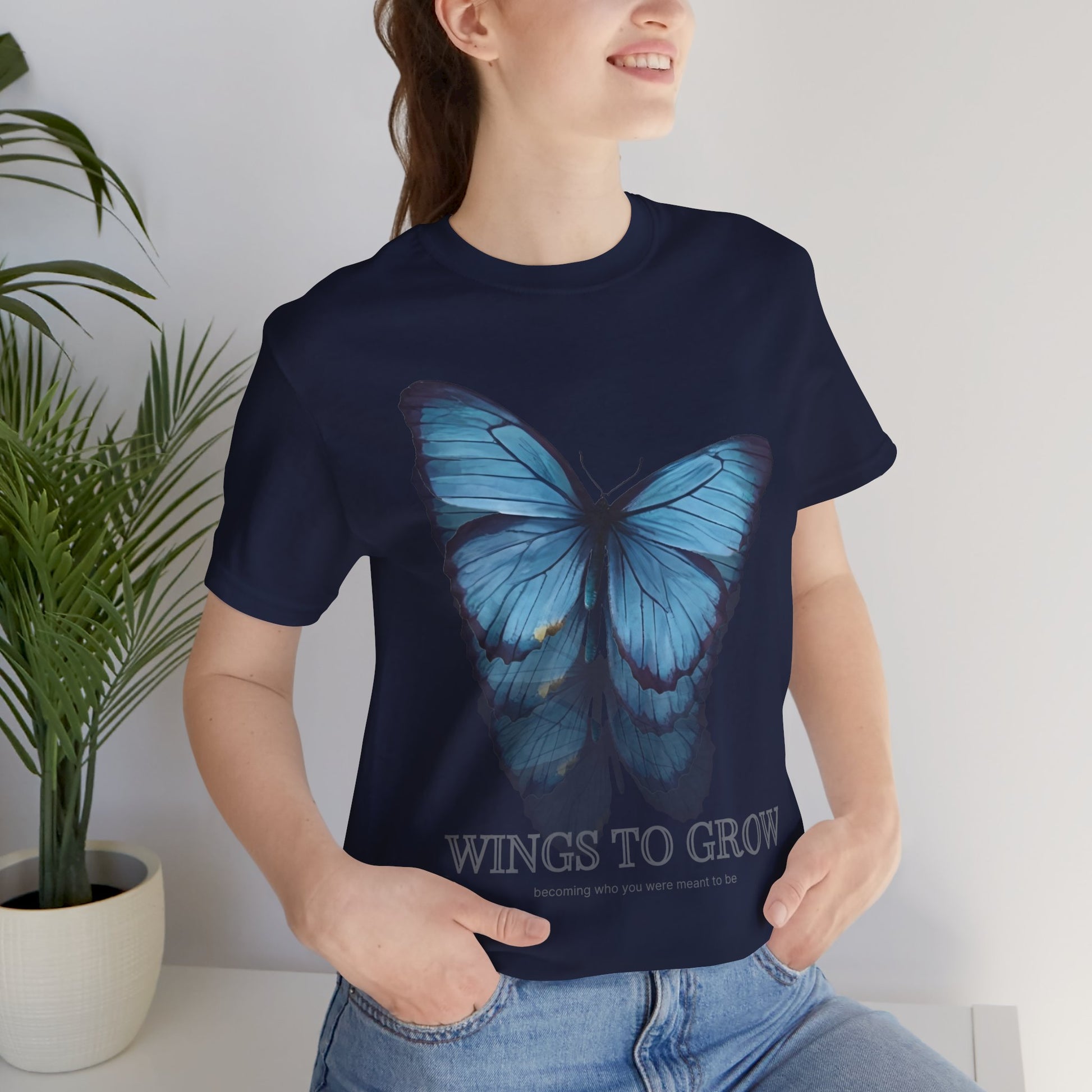 Wings to Grow Butterfly Graphic Tee - Pearl & Wings