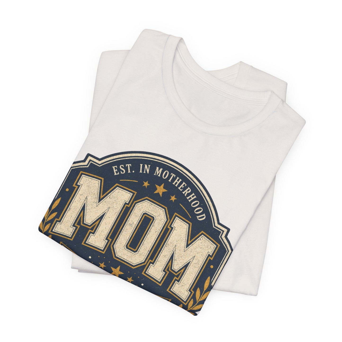 Mom Vintage Emblem Tee — "Grace Over Perfection" Mother's Day Shirt - Pearl & Wings