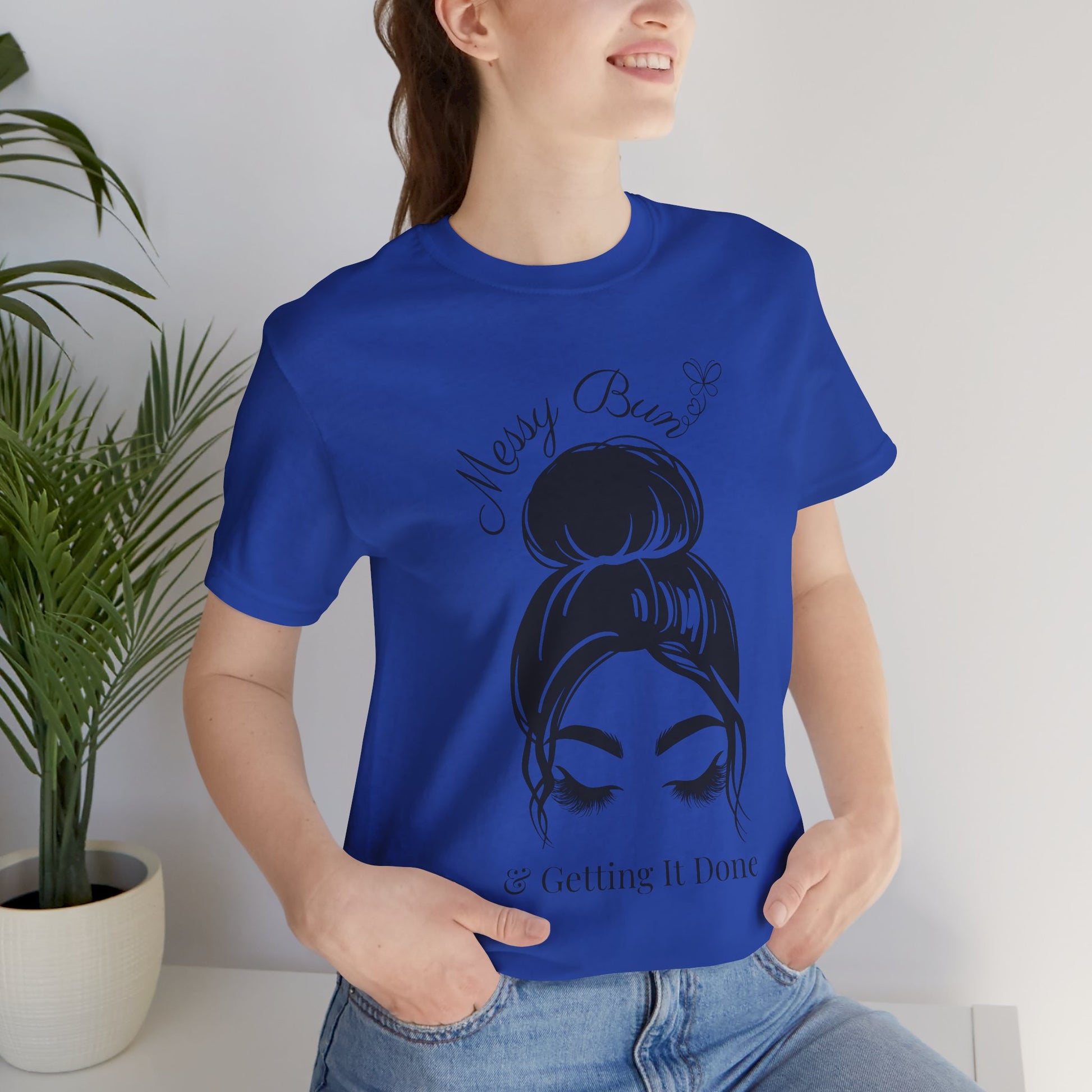 Messy Bun & Getting It Done Graphic Tee - Pearl & Wings