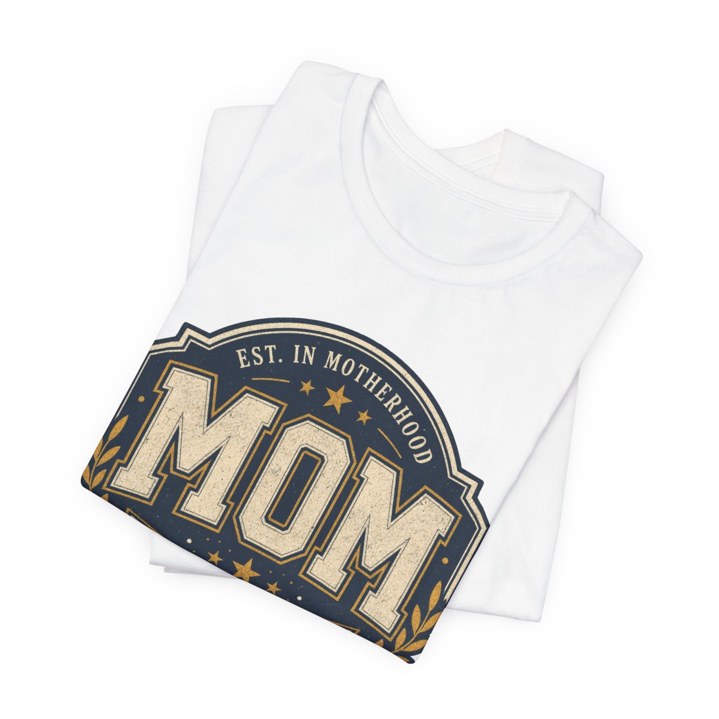 Mom Vintage Emblem Tee — "Grace Over Perfection" Mother's Day Shirt - Pearl & Wings
