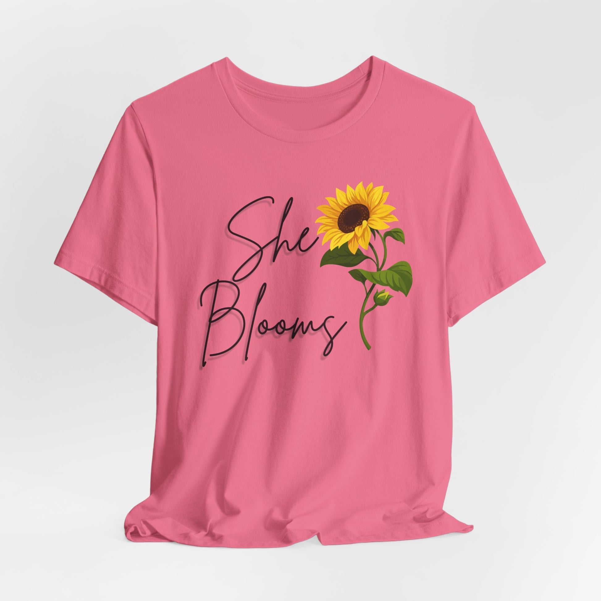 She Blooms Sunflower Graphic Tee - Pearl & Wings