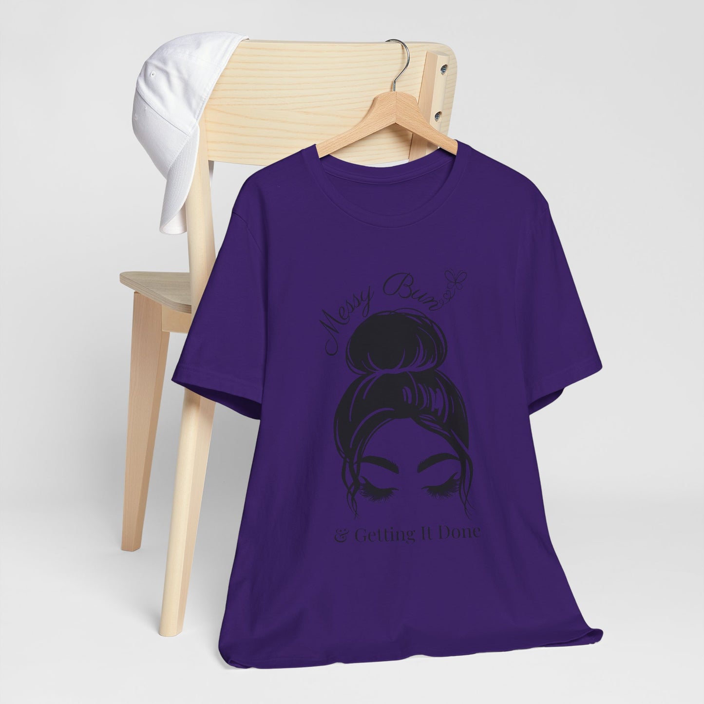 Messy Bun & Getting It Done Graphic Tee - Pearl & Wings