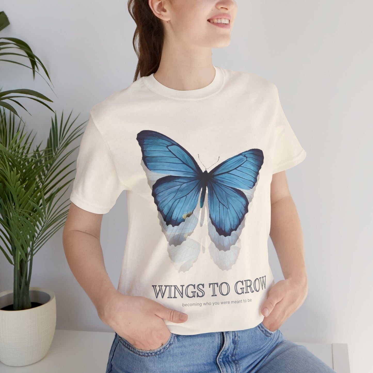 Wings to Grow Butterfly Graphic Tee - Pearl & Wings