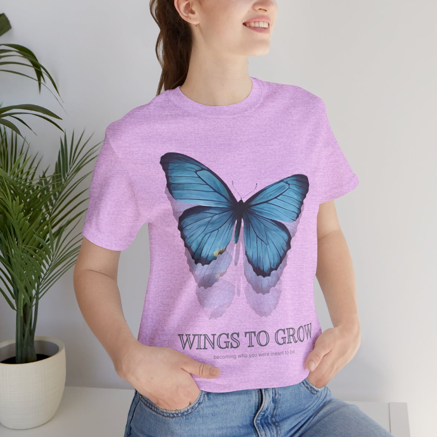 Wings to Grow Butterfly Graphic Tee - Pearl & Wings