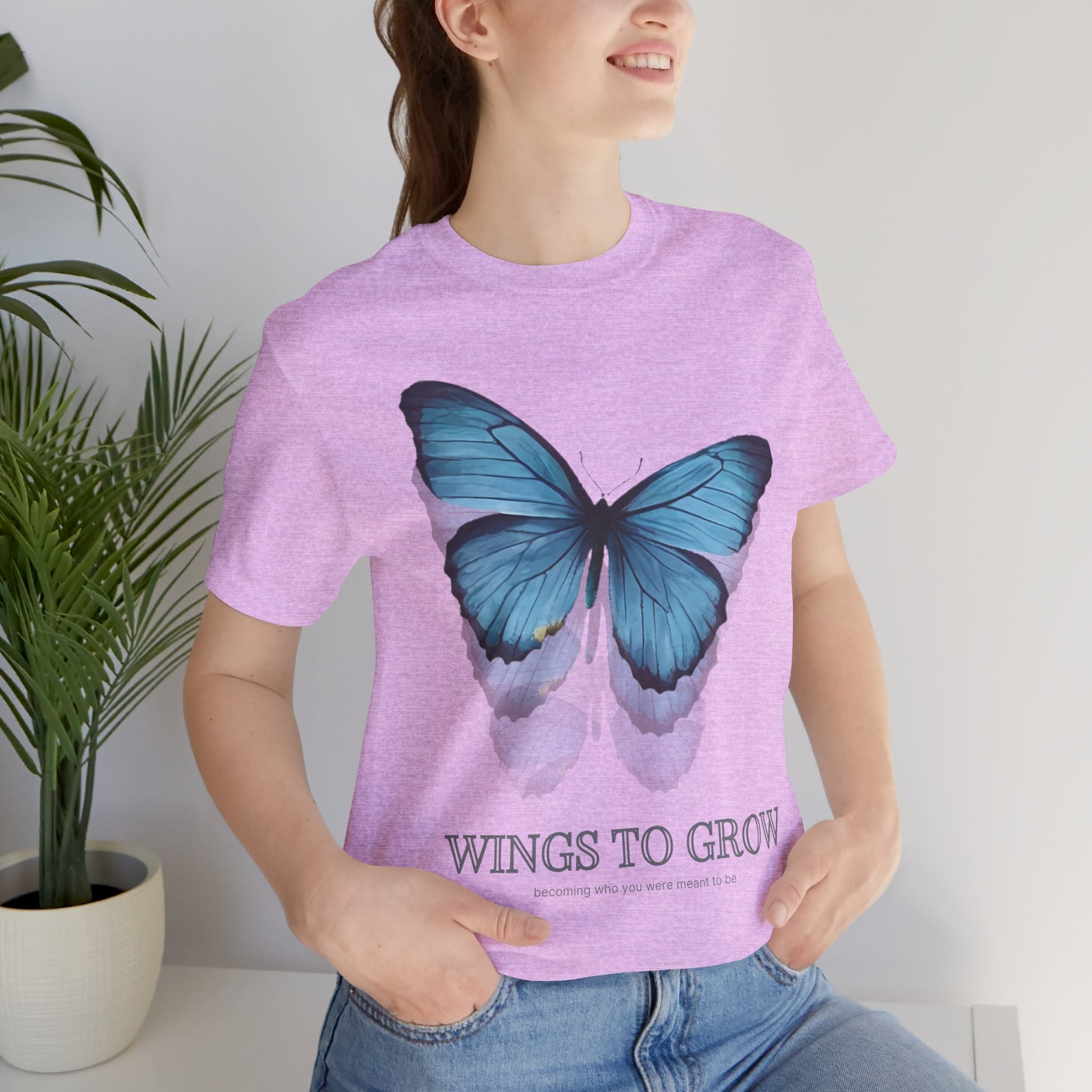 Wings to Grow Butterfly Graphic Tee - Pearl & Wings