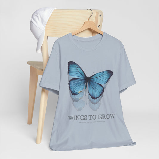 Wings to Grow Butterfly Graphic Tee - Black - Pearl & Wings