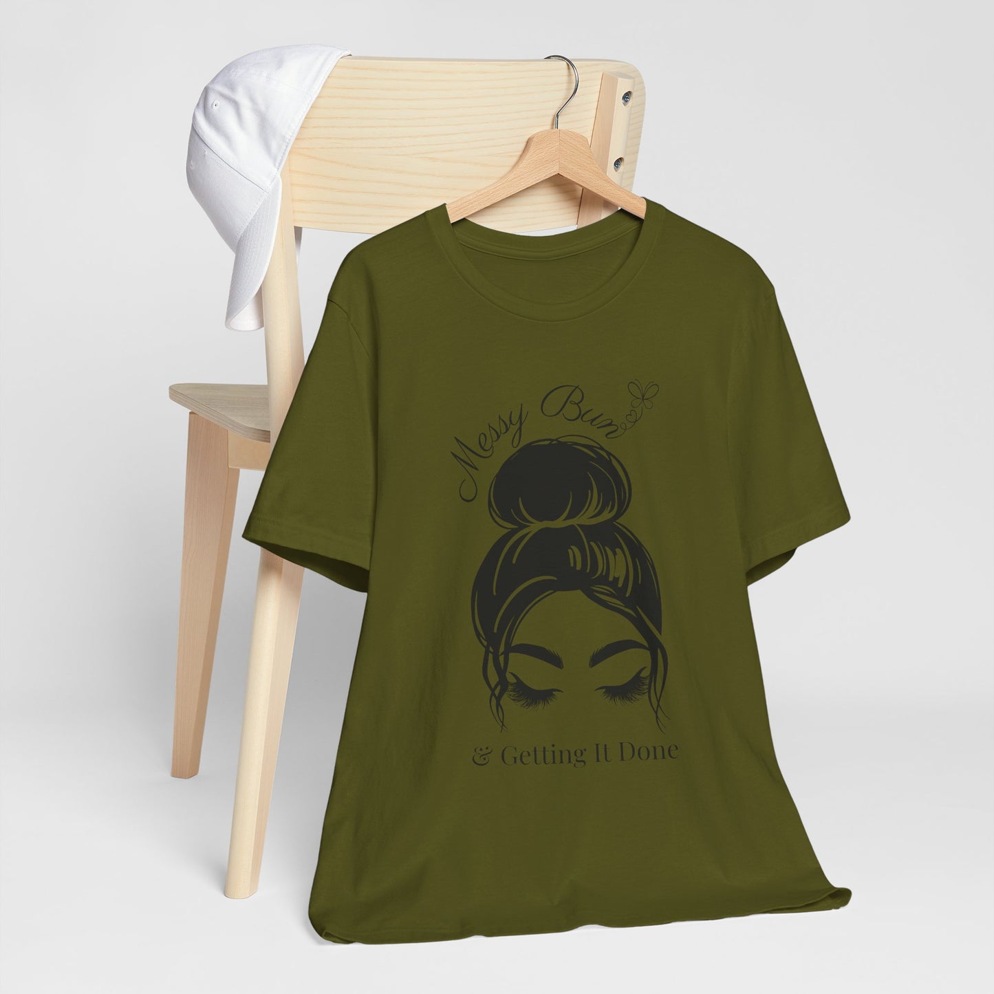 Messy Bun & Getting It Done Graphic Tee - Pearl & Wings