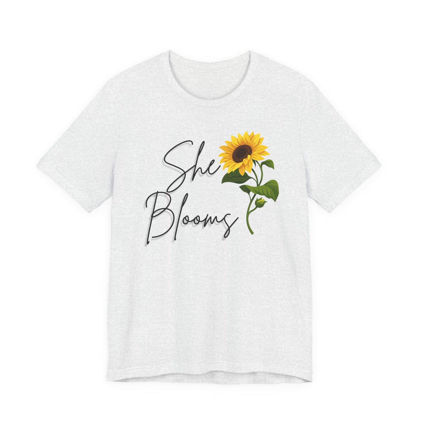 She Blooms Sunflower Graphic Tee - Pearl & Wings