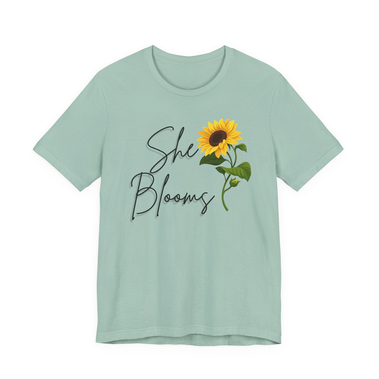 She Blooms Sunflower Graphic Tee - Pearl & Wings