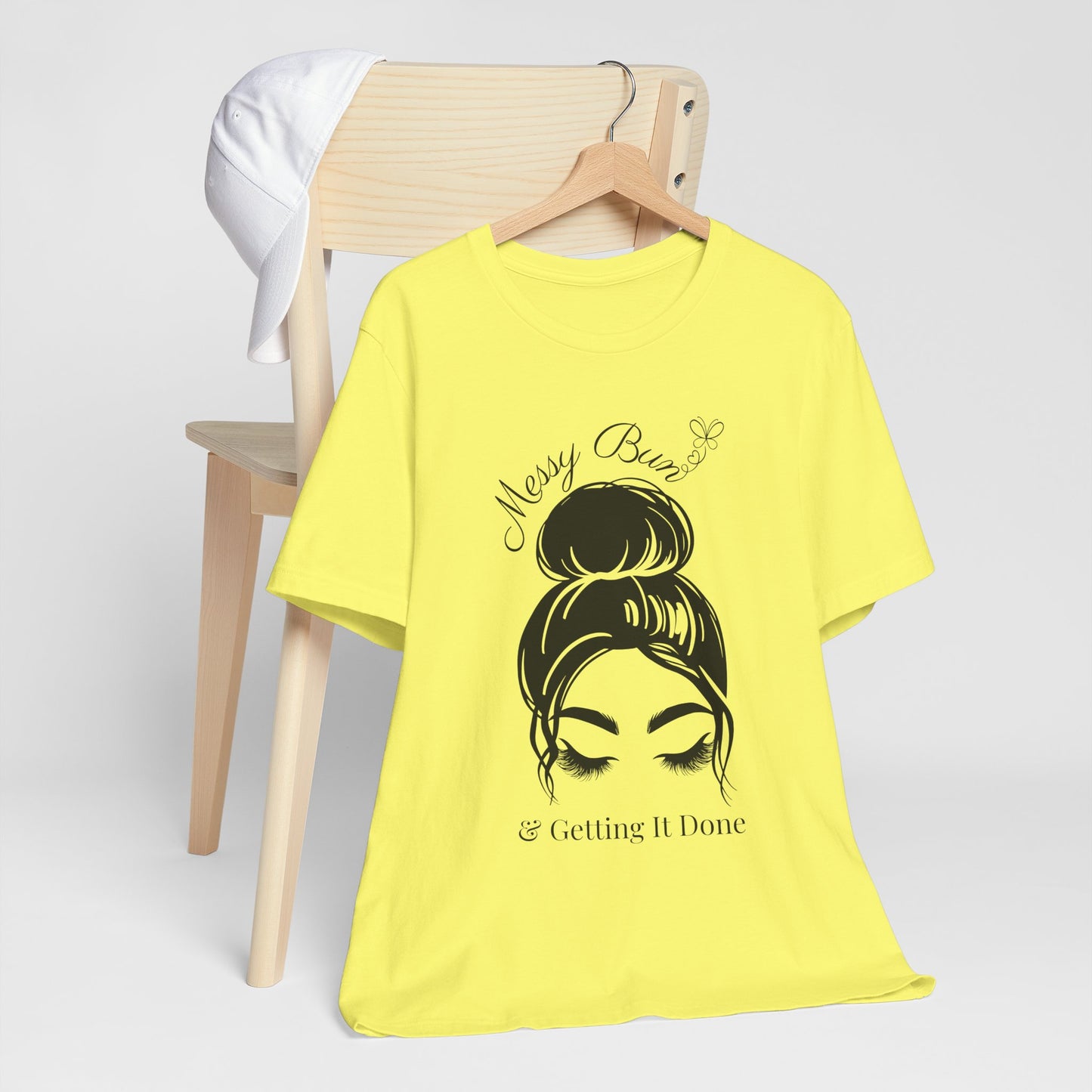 Messy Bun & Getting It Done Graphic Tee - Pearl & Wings