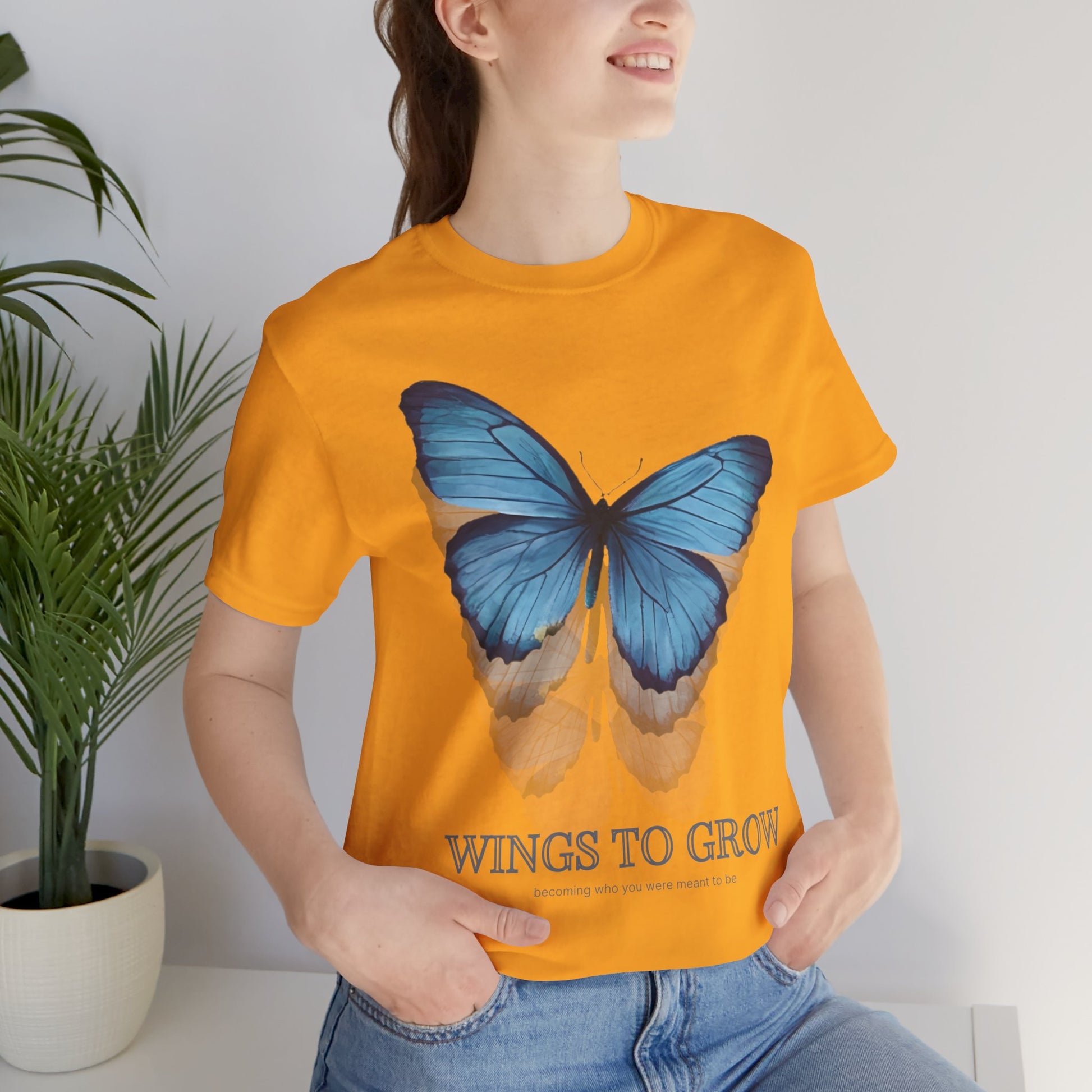 Wings to Grow Butterfly Graphic Tee - Pearl & Wings