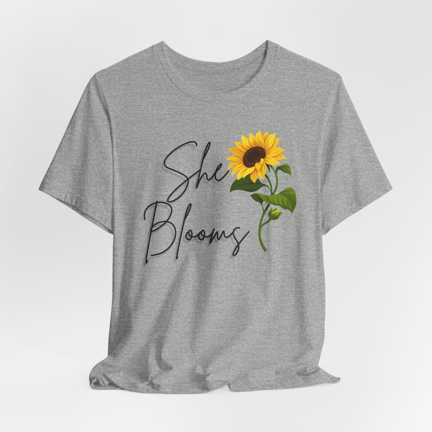 She Blooms Sunflower Graphic Tee - Pearl & Wings