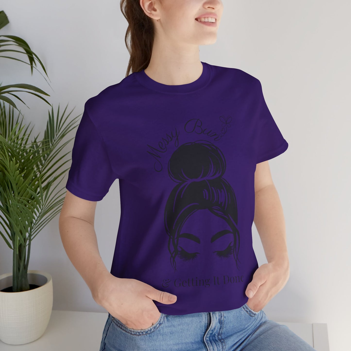 Messy Bun & Getting It Done Graphic Tee - Pearl & Wings
