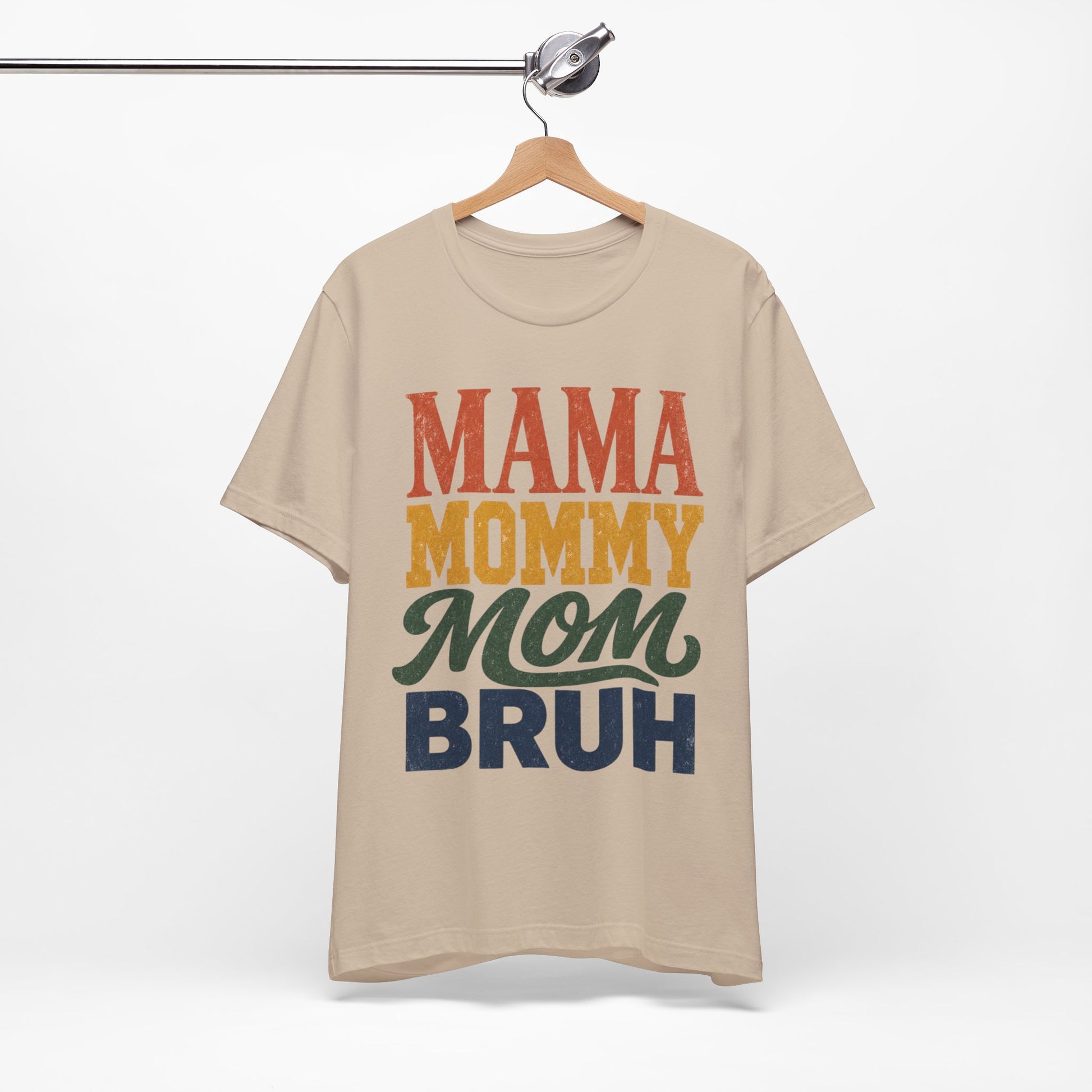 Mama Moms Bruh Retro Graphic Tee | Funny Mom Shirt - Pearl & Wings