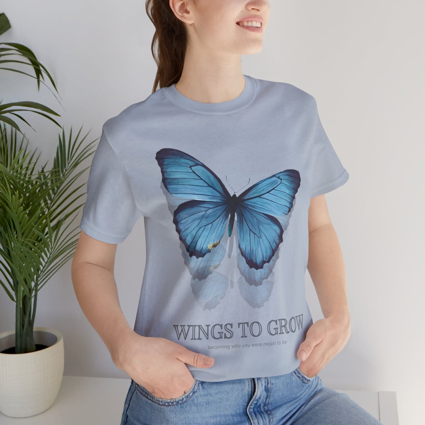 Wings to Grow Butterfly Graphic Tee - Pearl & Wings
