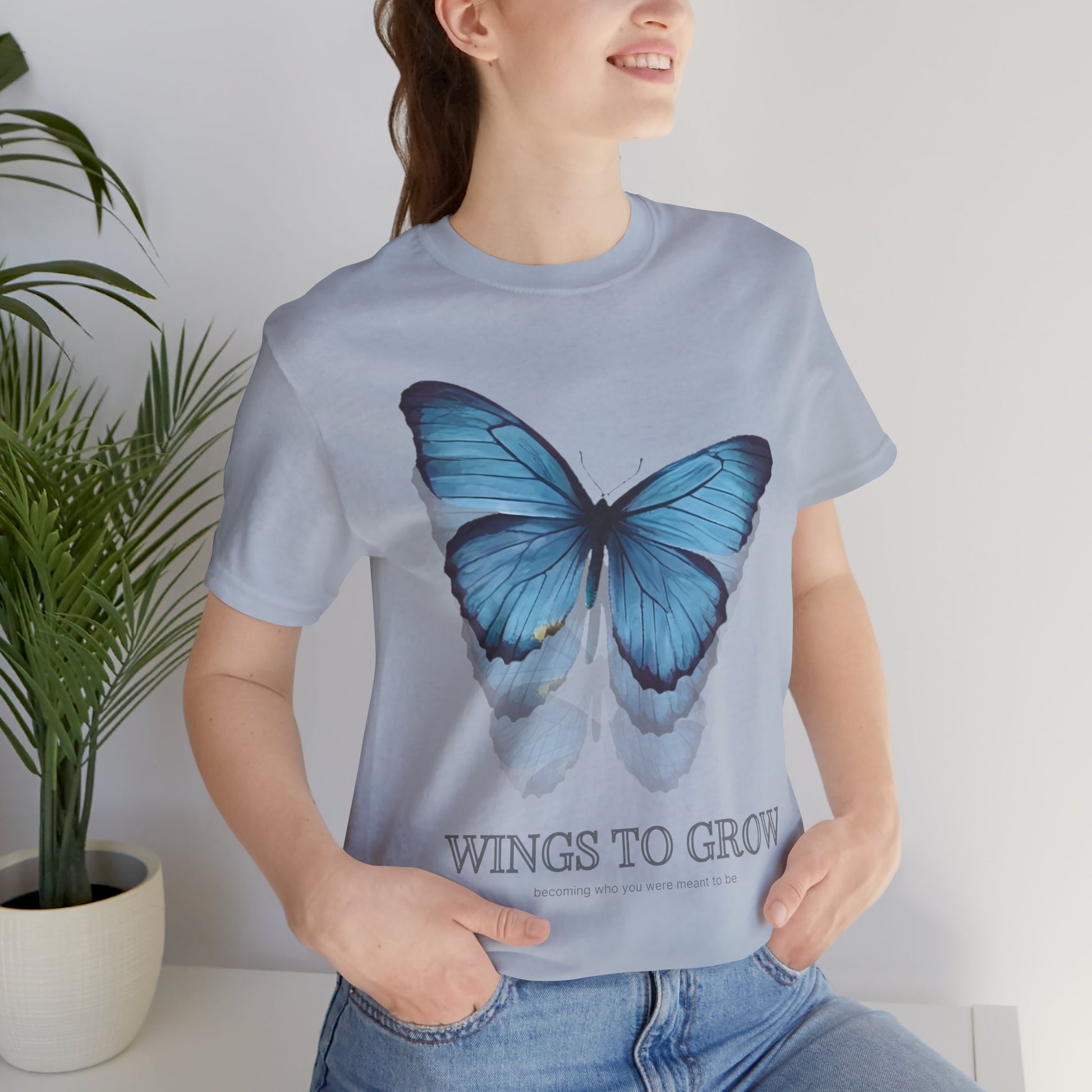 Wings to Grow Butterfly Graphic Tee - Pearl & Wings