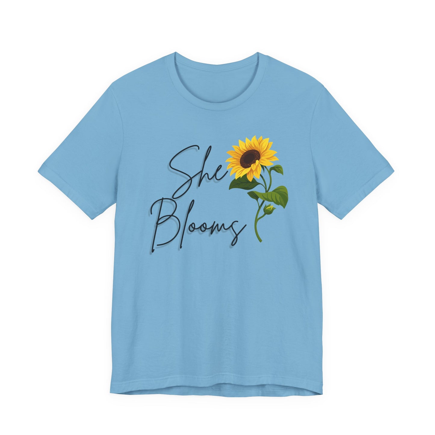 She Blooms Sunflower Graphic Tee - Pearl & Wings