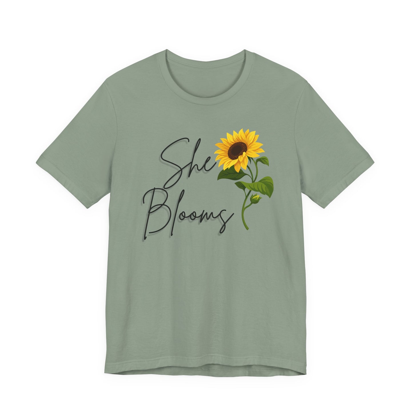 She Blooms Sunflower Graphic Tee - Pearl & Wings
