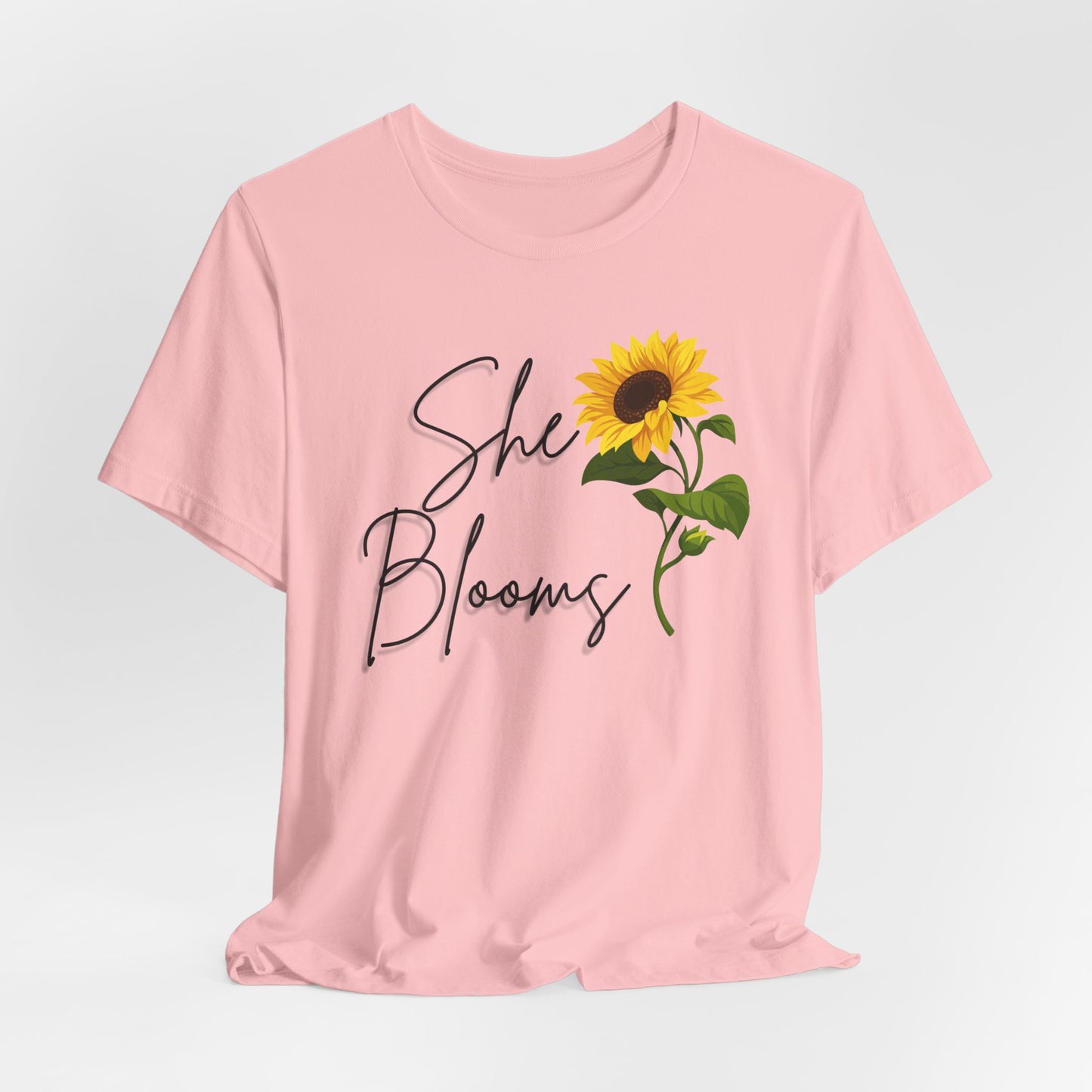 She Blooms Sunflower Graphic Tee - Pearl & Wings