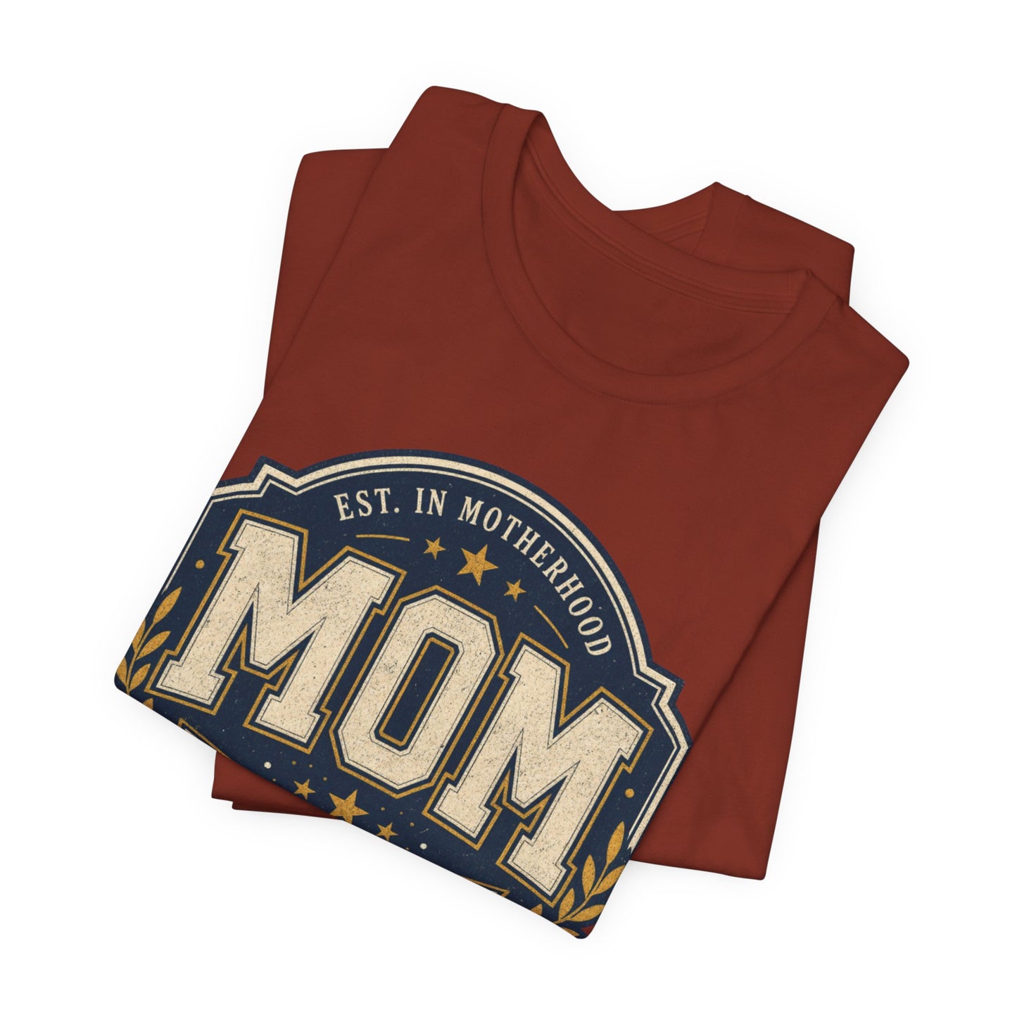 Mom Vintage Emblem Tee — "Grace Over Perfection" Mother's Day Shirt - Pearl & Wings