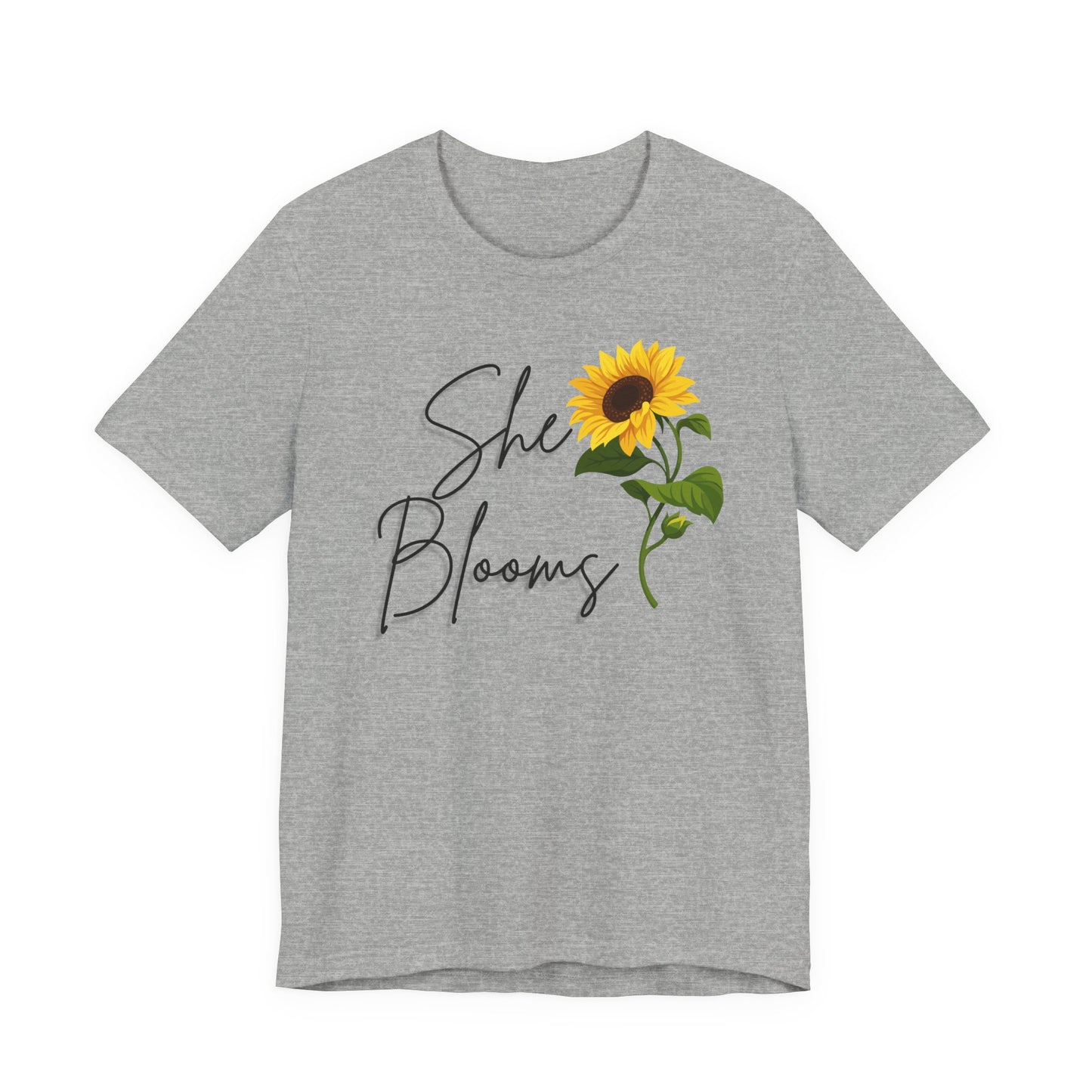 She Blooms Sunflower Graphic Tee - Pearl & Wings