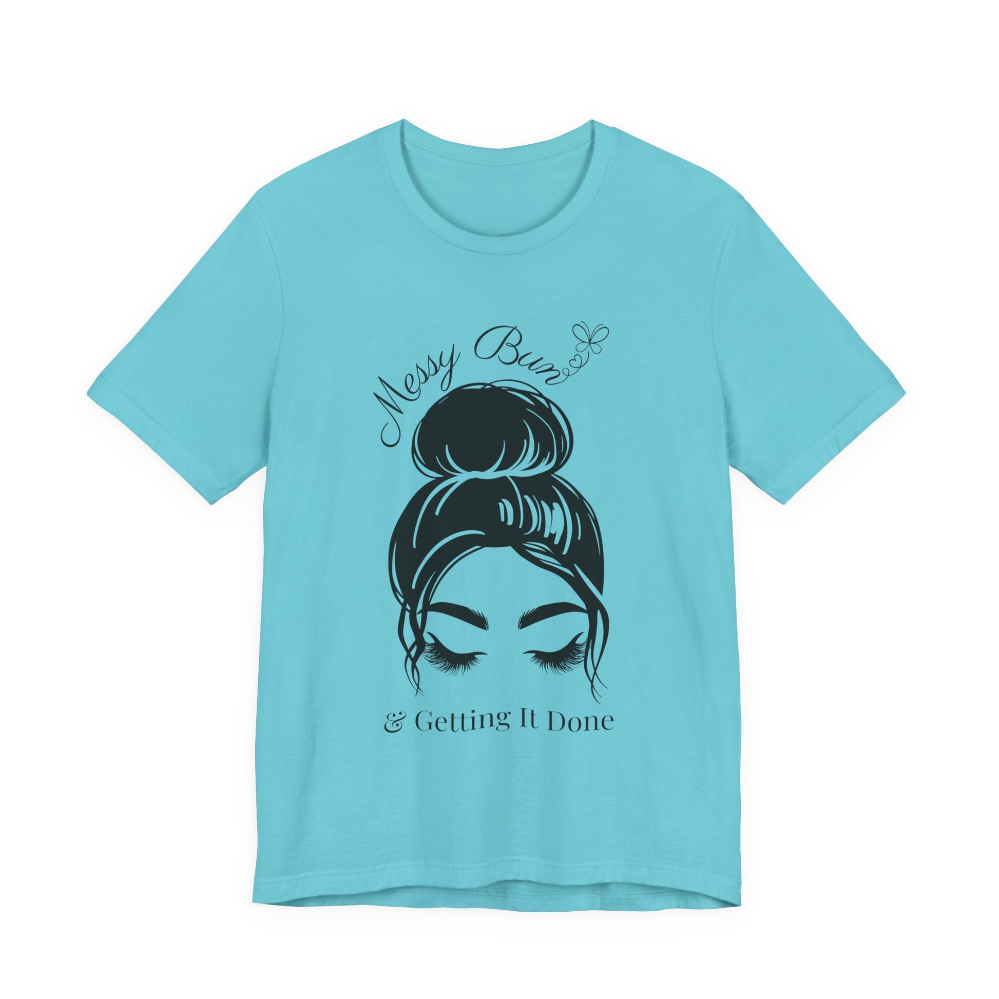 Messy Bun & Getting It Done Graphic Tee - Pearl & Wings