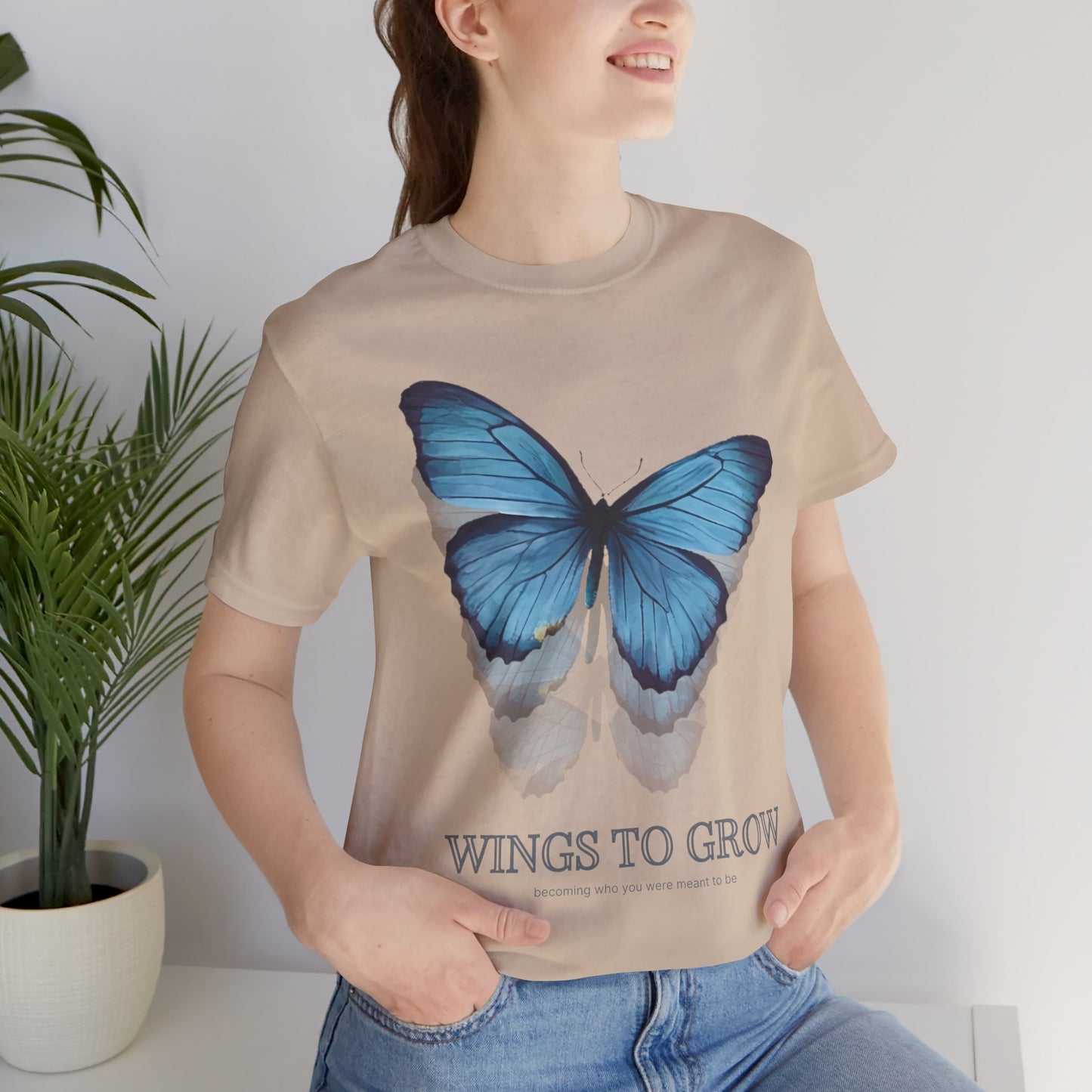 Wings to Grow Butterfly Graphic Tee - Pearl & Wings