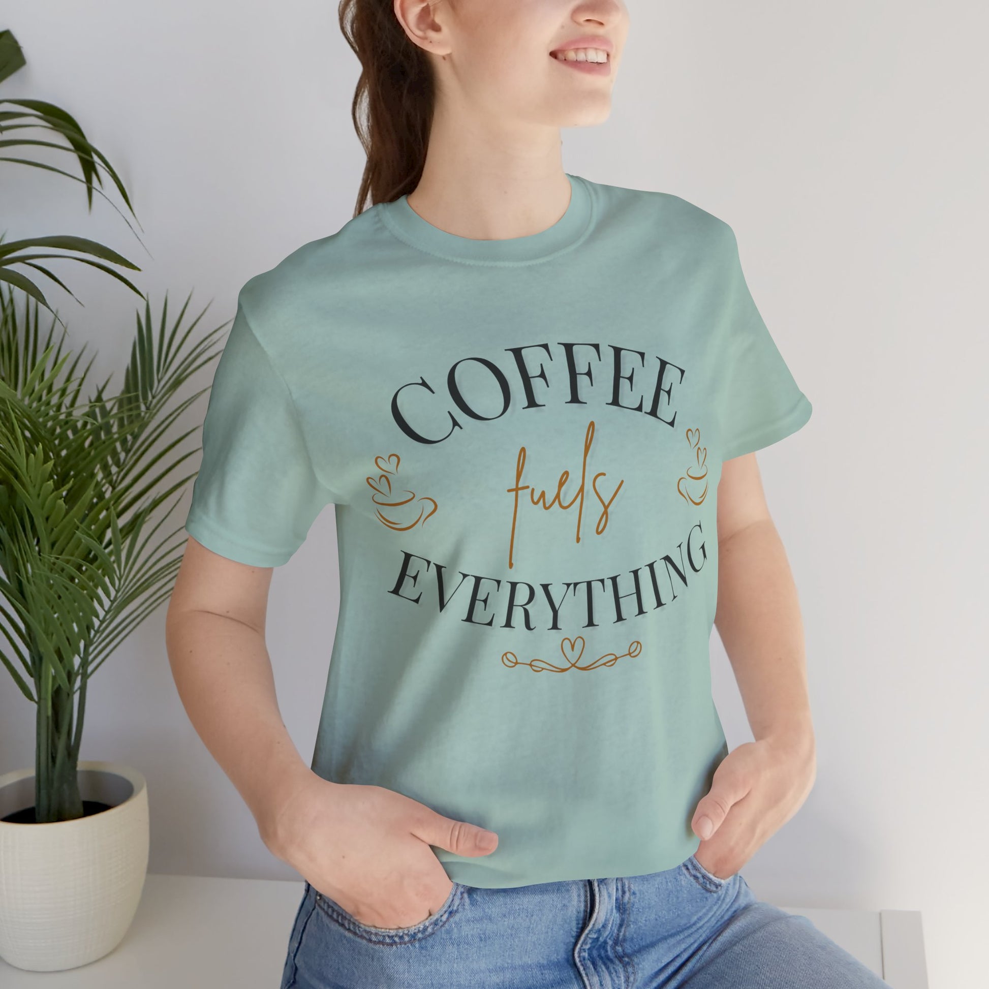 Coffee Fuels Everything Graphic Tee - Pearl & Wings