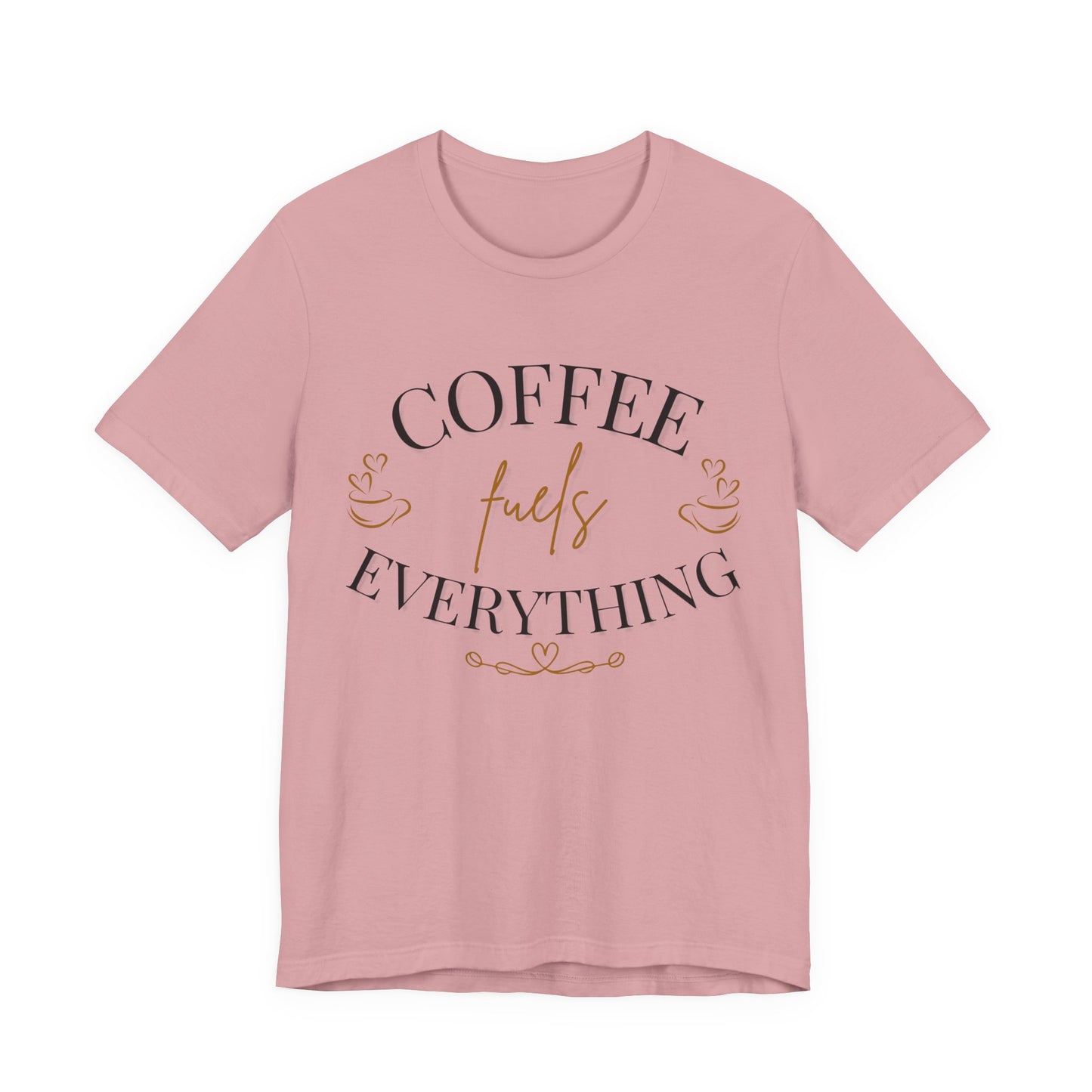 Coffee Fuels Everything Graphic Tee - Peach
