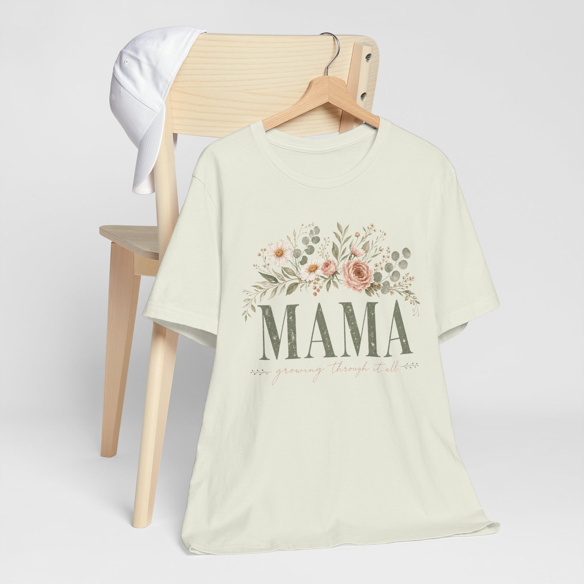 Mama Growing Through It All Graphic Tee - Black - Pearl & Wings